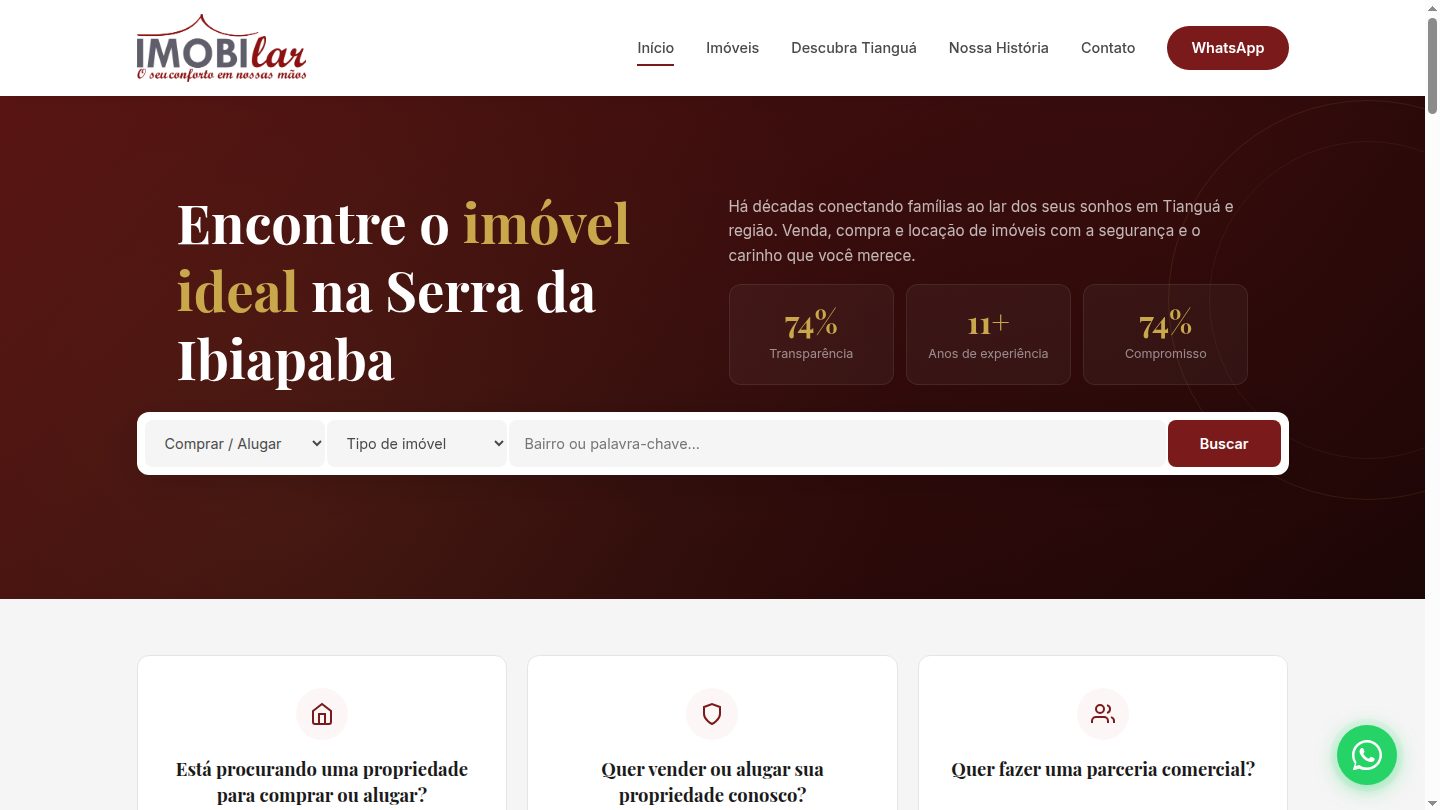 Imobilar Im&oacute;veis website