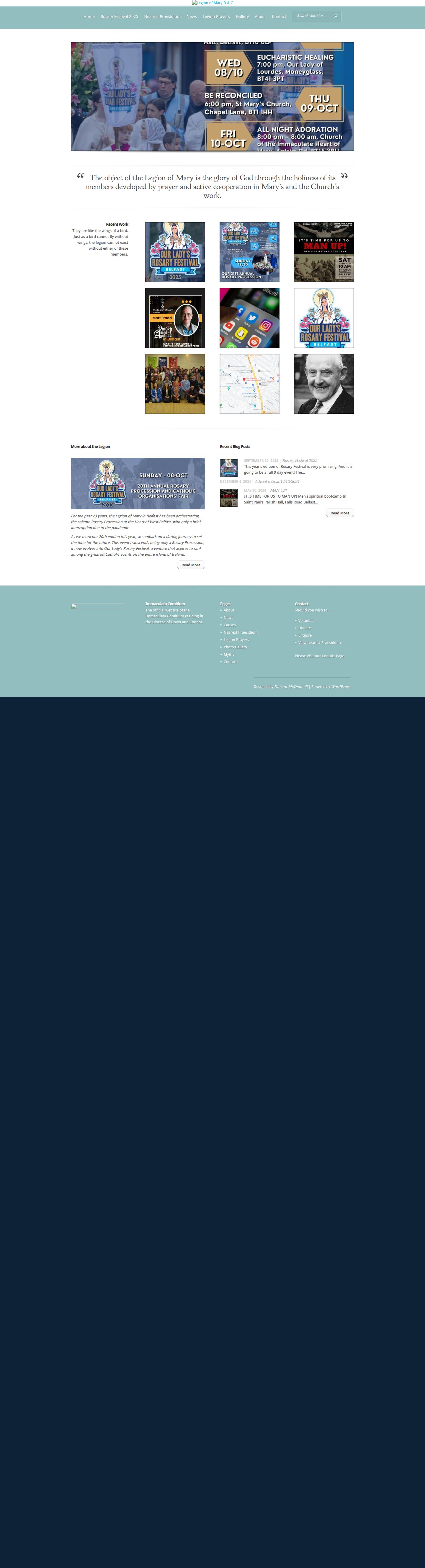 Legion of Mary — old WordPress website