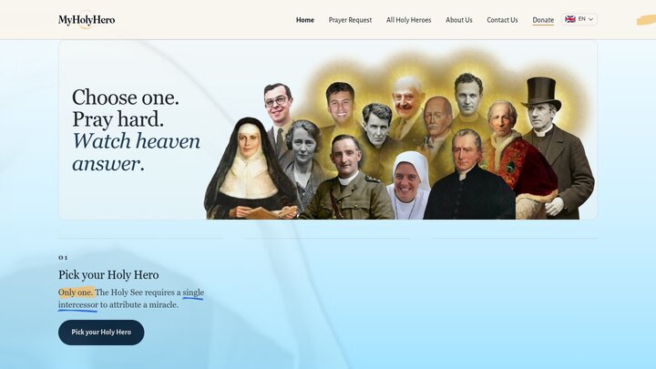 MyHolyHero &mdash; Catholic devotional platform