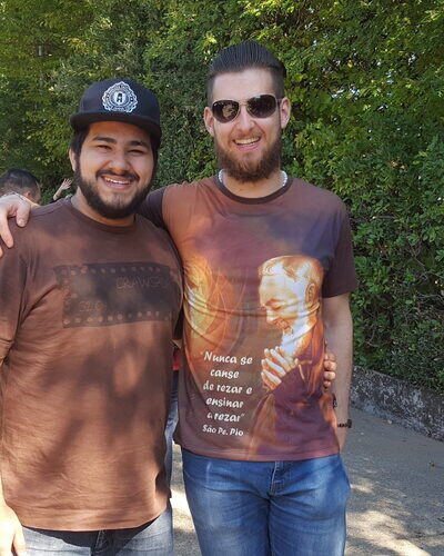 Gustavo Munhon and Felipe Cunha on pilgrimage in Medjugorje, 2017