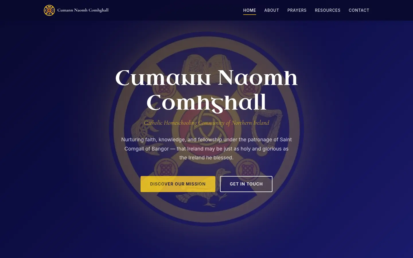 Cumann Naomh Comhghall website