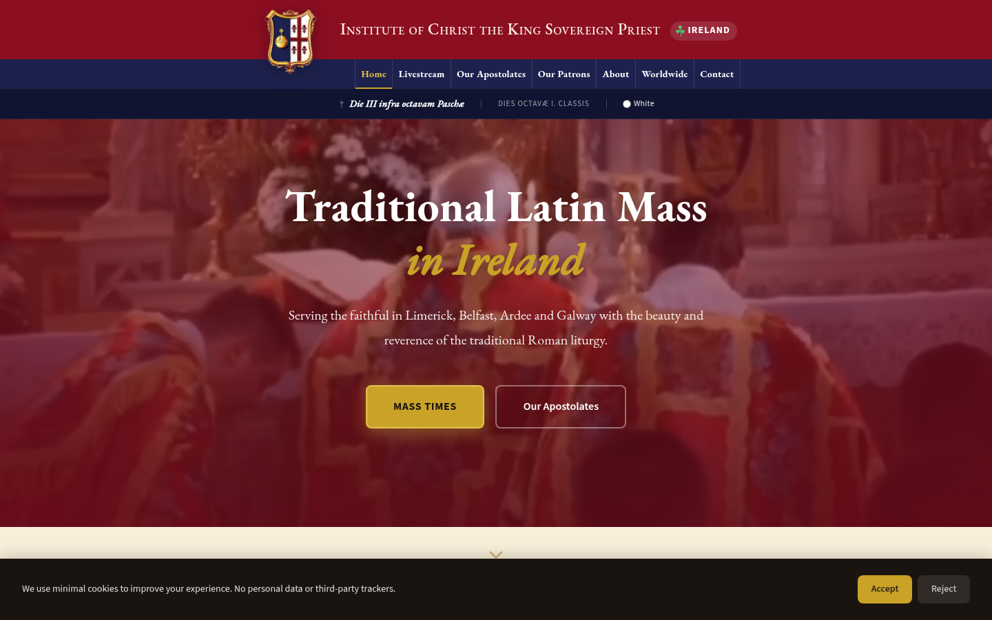 ICKSP Ireland &mdash; Traditional Latin Mass