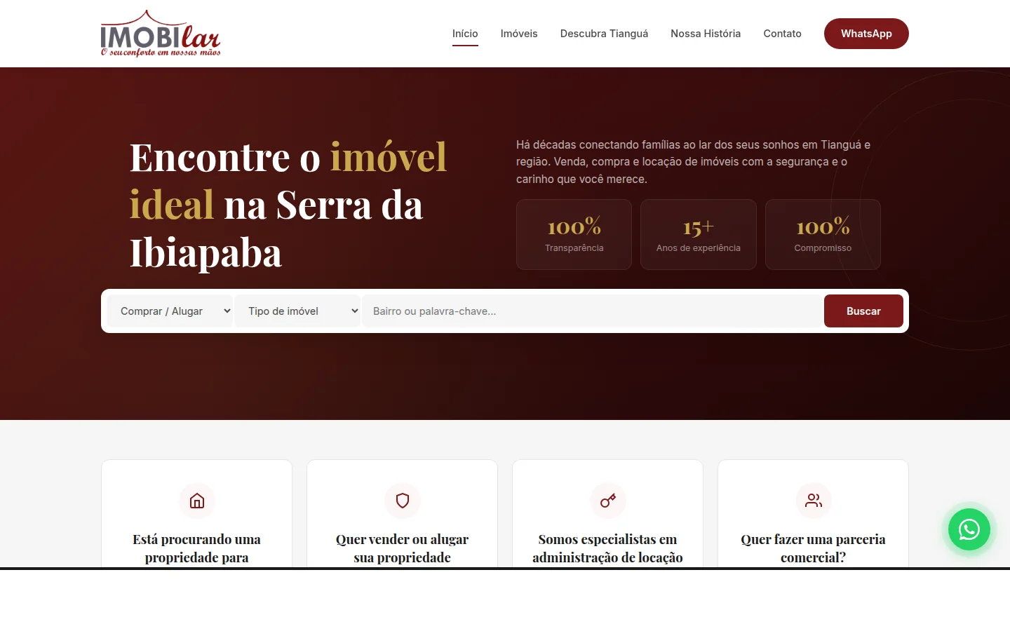 Imobilar Im&oacute;veis website